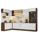 Ver imagem 3 de Armário de Cozinha Completa de Canto 499cm Rustic/Branco Stella Madesa 03