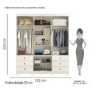 Ver mais imagens de Guarda-Roupa Casal 5 Portas 6 Gavetas Duetto Albatroz Móveis