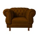 Ver imagem 1 de Poltrona Elisabeth Chesterfield Capitone Veludo Terra Cota Decorativa / Sala, Tv, Estar, Recepção