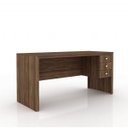 Ver mais imagens de Kit 8 Peças com 2 Escrivaninhas, 3 Gaveteiros, 2 Estantes e 1 Armário Multiuso Baixo