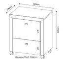 Ver imagem 4 de Kit 8 Peças com 2 Escrivaninhas, 3 Gaveteiros, 2 Estantes e 1 Armário Multiuso Baixo