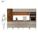 Ver imagem 7 de Cozinha Completa Modulada 6 Peças 100% MDF Proença Bege/Nogueira/Nude Prime