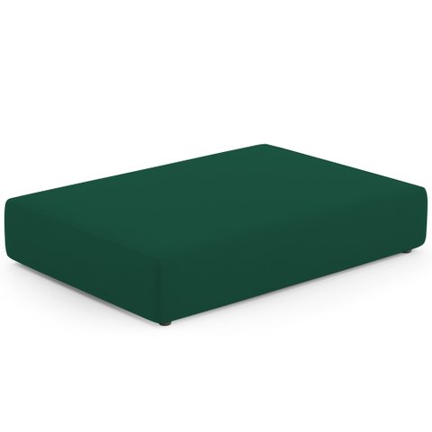 Puff Pet Cama Estofada para Cachorro Marley L02 Suede Verde - Inoviza