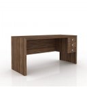 Ver mais imagens de Conjunto 6 Peças com Escrivaninha, 3 Gaveteiros e 2 Armários Multiuso Alto para Escritório