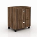 Ver imagem 6 de Kit 6 Peças com Escrivaninha, 3 Gaveteiros e 2 Armários Multiuso Alto para Escritório