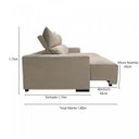 Ver imagem 5 de Sofá Retrátil e Reclinável Ellen 200cm 3 Lugares com Molas no Assento Encosto com Fibra Siliconada T