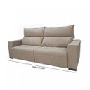 Ver imagem 4 de Sofá Retrátil e Reclinável Ellen 200cm 3 Lugares com Molas no Assento Encosto com Fibra Siliconada T