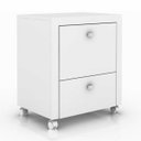 Ver imagem 7 de Kit 8 Peças com 2 Escrivaninhas, 3 Gaveteiros, 2 Estantes e 1 Armário Multiuso Baixo