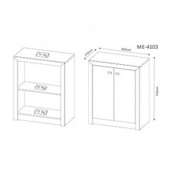 Kit 4 Armários para Escritório com Estante  - 5