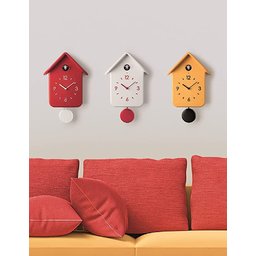 Relógio Qq Cuco Branco Com Pêndulo Vermelho - Guzzini - 2