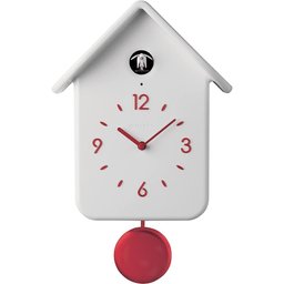Relógio Qq Cuco Branco Com Pêndulo Vermelho - Guzzini - 1