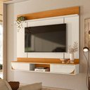 Ver imagem 2 de Painel para TV Áustria 65" 182cm MDP com Portas Deslizantes Cinamomo e Off White