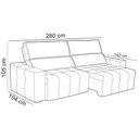 Ver imagem 3 de Sofá 4 Lugares Retrátil Reclinável para Sala de Estar 280cm Byron F04 Linho Bege - Lyam Decor