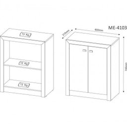 Kit 4 Armários para Escritório com Estante  - 2