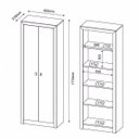 Ver imagem 2 de Conjunto Home Office 4 Peças 6 Portas 4 Prateleiras Branco Tecno Mobili