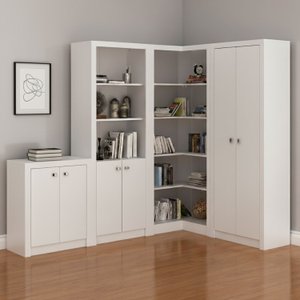 Kit 4 Armários para Escritório com Estante 