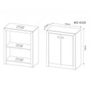 Ver imagem 4 de Conjunto Home Office 4 Peças MDP 6 Portas 4 Prateleiras Branco Tecno Mobili