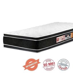 Colchão Solteiro Castor Black e White Air Double Face D33 88x188x27 - 3