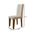 Ver imagem 3 de Mesa de Jantar 4 Lugares Adele com Vidro Off White/Nude - Panorama Móveis