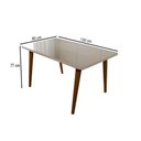 Ver imagem 4 de Mesa de Jantar 4 Lugares Adele com Vidro Off White/Nude - Panorama Móveis