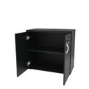 Ver imagem 5 de Conjunto Balcão Atendimento Armário Baixo Recepção Netmobil - Preto