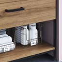 Ver imagem 7 de Gabinete Banheiro 80 cm Com Lavatorio Marmorite Preto Mell P1008 PP