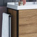 Ver imagem 6 de Gabinete Banheiro 80 cm Com Lavatorio Marmorite Preto Mell P1008 PP