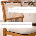 Ver imagem 2 de Kit 2 Cadeiras Granada Madeira Maciça Mel Palha Sextavada e Veludo Bege para Sala de Jantar