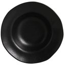 Ver imagem 3 de Prato para Sobremesa Porto Brasil Cerâmica 250ml Preto Matte Orgânico 19cm Mesa Posta