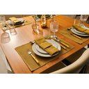 Ver imagem 1 de Conjunto Completo 40 Pç Mesa Posta Portina - Bambu Bordado Porcelana para 4 Lugares