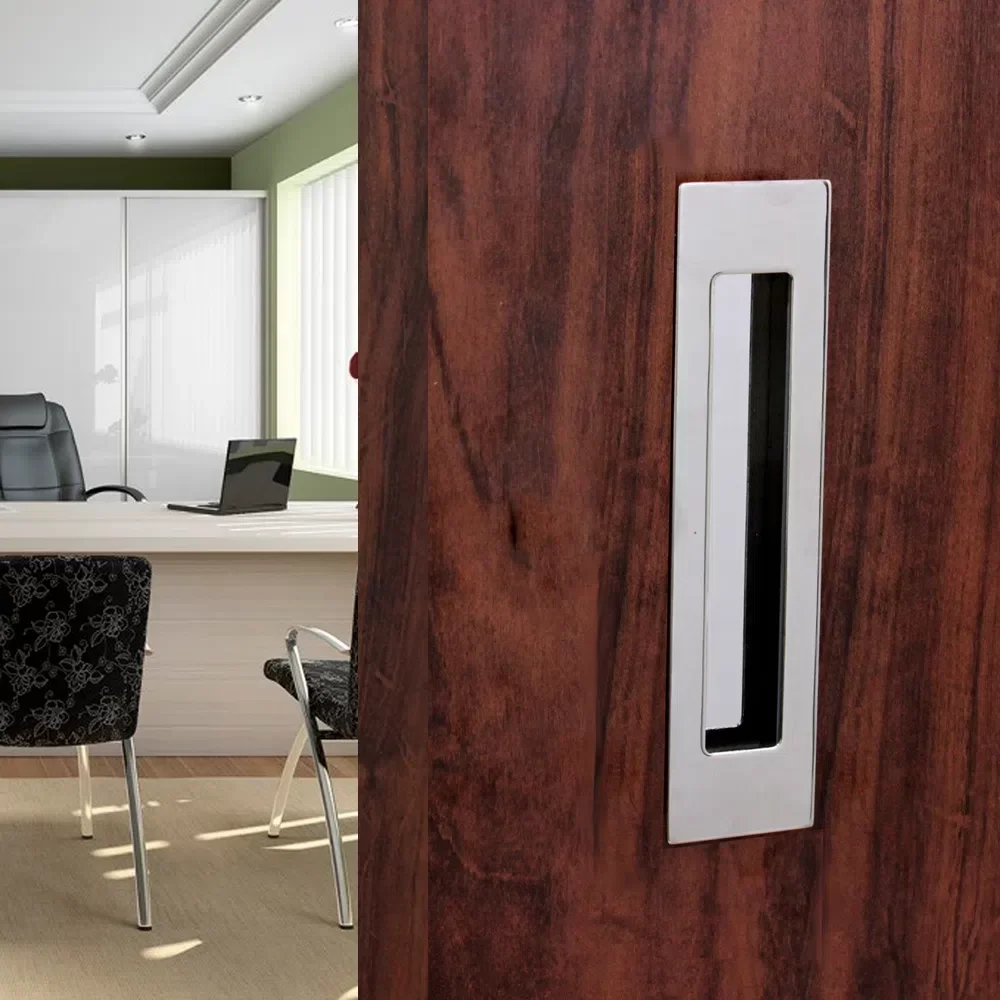 Puxador Concha De Embutir Preto 32X0,8Cm - Geris - 3