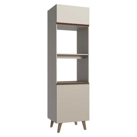Torre Quente 60cm 2 Portas 2 Nichos com Pés Nice Madesa