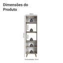 Ver imagem 3 de Torre Quente 60cm 2 Portas 2 Nichos com Pés Nice Madesa