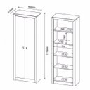 Ver imagem 4 de Conjunto 6 Peças com 2 Escrivaninhas, 1 Armário Alto Fechado, 1 Aberto, 1 Baixo e 1 Gaveteiro