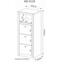 Ver imagem 5 de Conjunto 6 Peças com 2 Escrivaninhas, 1 Armário Alto Fechado, 1 Aberto, 1 Baixo e 1 Gaveteiro