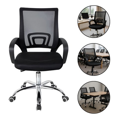 Cadeira Escritorio Ergonomica Giratoria Altura Ajustavel Confortavel Estudos Casa Home Office Quarto