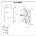 Ver imagem 4 de Sapateira 3 Portas Basculantes para até 20 Pares Tecno Mobili - Branco