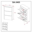 Ver imagem 3 de Sapateira Multiuso 3 Portas Sa3405 Tecnomóbili