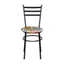 Ver imagem 3 de 2 Cadeiras para Mesa Epoxi Preta Assento Floral:happy Hour