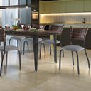 Ver imagem 4 de Conjunto 6 Cadeiras de Cozinha Pés Grafite MD05 Mais Decor:Linho Cinza/Carvalho