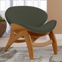 Ver imagem 6 de Poltrona Decorativa Orgânica Sala Living Kadosh L02 Linho Verde Musgo
