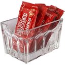 Ver imagem 5 de Kit 24 Porta Sachês Vidro Faces Lyor 8x5,5cm Suporte Chá Açúcar Sal Mesa Transparente