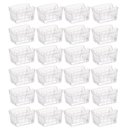 Ver imagem 1 de Kit 24 Porta Sachês Vidro Faces Lyor 8x5,5cm Suporte Chá Açúcar Sal Mesa Transparente