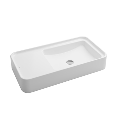 Cuba de Apoio Rt13 Retangular com Mesa Lateral 760x400x140mm White - Docol Louças Docol Louças