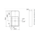 Ver imagem 2 de Cuba de Apoio Rt13 Retangular com Mesa Lateral 760x400x140mm White - Docol Louças Docol Louças