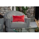 Ver imagem 2 de Capa de Almofada Decorativa Vermelha em Veludo com Cordonê 100% Poliéster para Sofá - 30x50cm