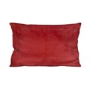 Ver imagem 1 de Capa de Almofada Decorativa Vermelha em Veludo com Cordonê 100% Poliéster para Sofá - 30x50cm