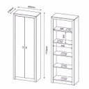 Ver imagem 4 de Kit 6 Peças com 2 Escrivaninhas, 1 Armário Alto Fechado, 1 Armário Alto Aberto, 1 Armário Baixo e 1 Gaveteiro