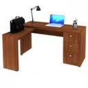 Ver mais imagens de Kit 6 Peças com 2 Escrivaninhas, 1 Armário Alto Fechado, 1 Armário Alto Aberto, 1 Armário Baixo e 1 Gaveteiro