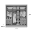 Ver imagem 3 de Guarda Roupa Casal 2 Portas 6 Gavetas Cancun Cinamomo Off White - D' Doro Móveis